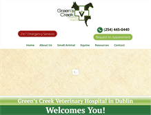 Tablet Screenshot of greenscreekvet.com